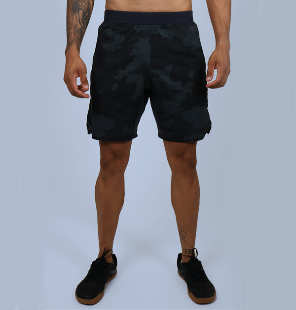 Short Masc c/ Bolso e Zíper - Branco Camuflado