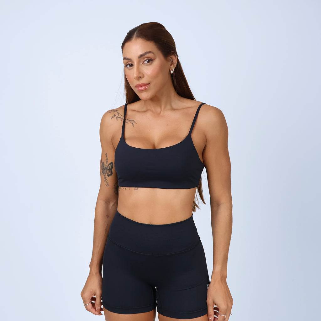 Short s/ Costura c/ Bolso no Cós - Preto
