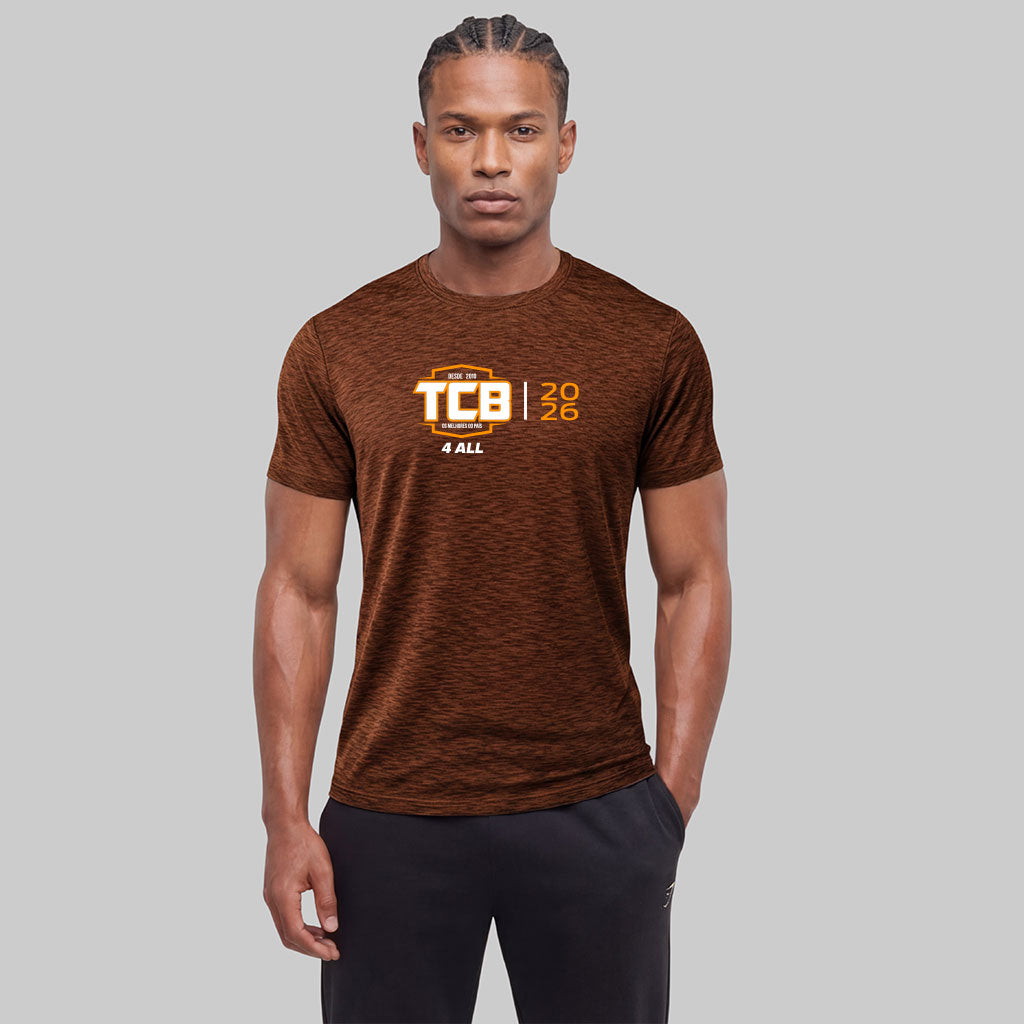 Camiseta Masculina TCB 4ALL  2026 - Marrom Mescla