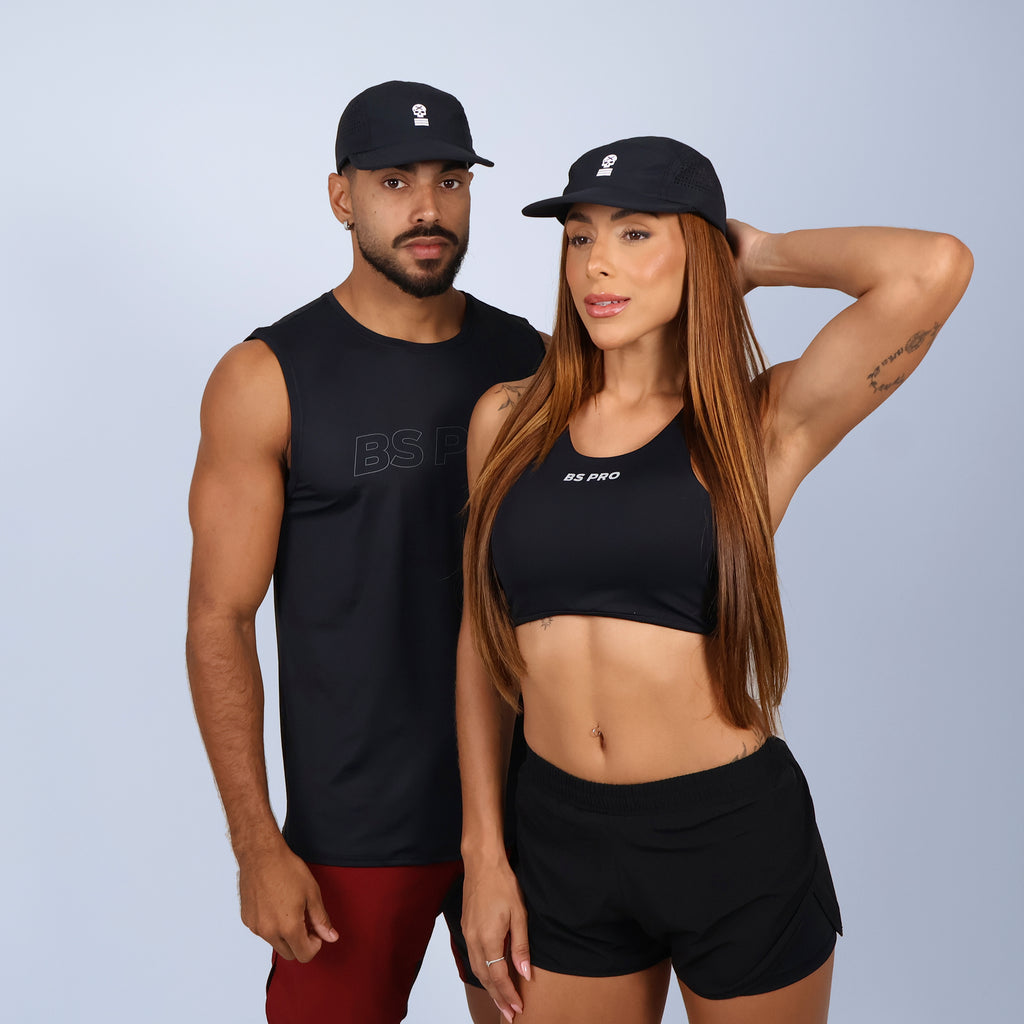 Boné Running Unissex - Preto