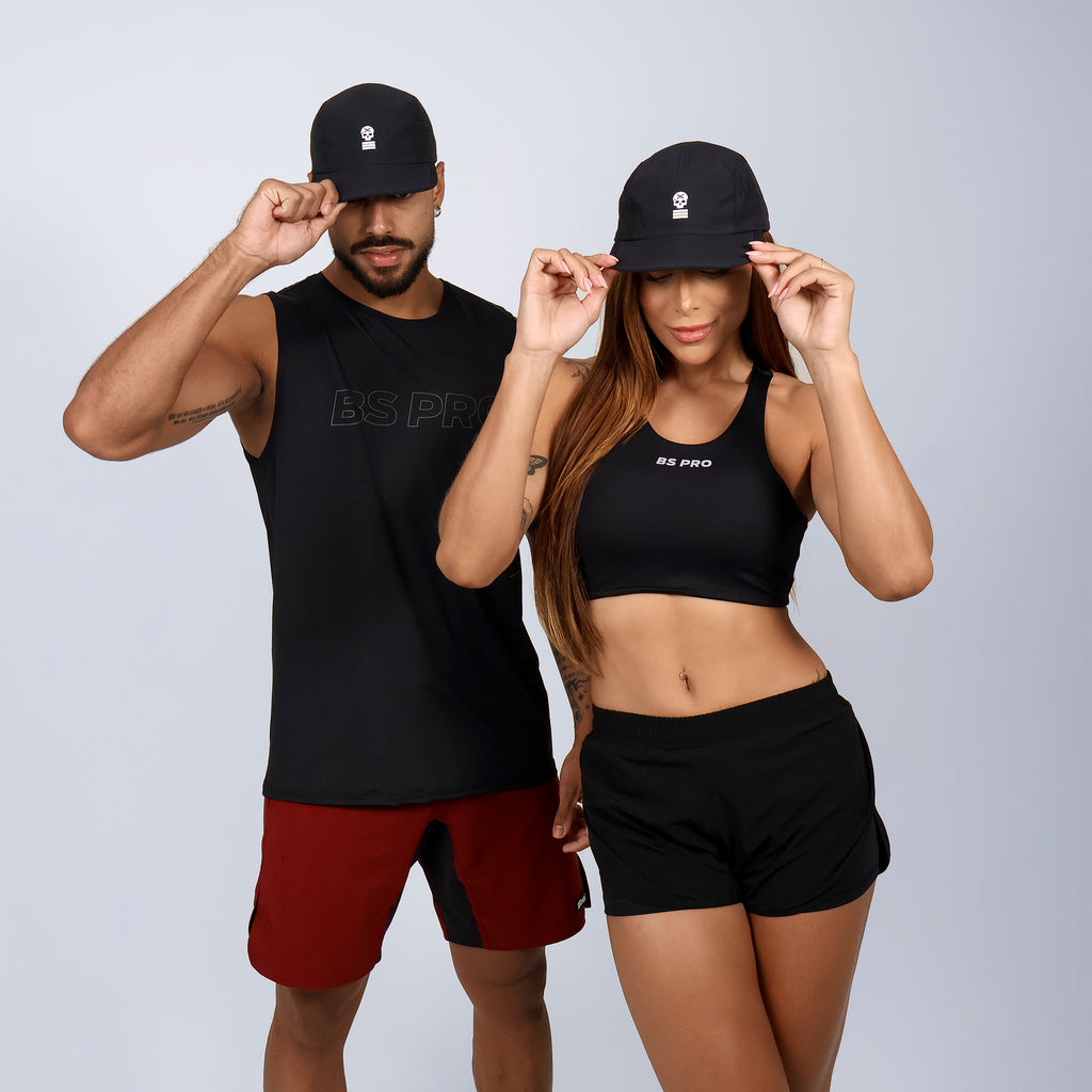 Boné Running Unissex - Preto