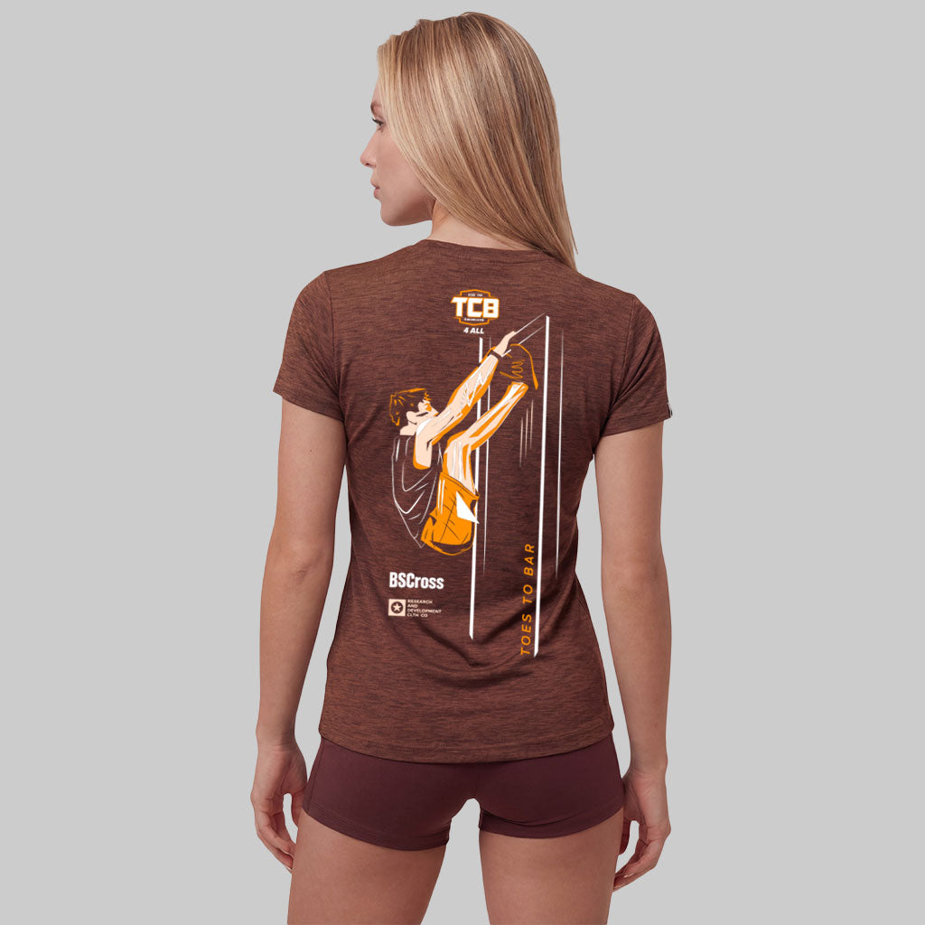 Camiseta Feminina TCB 4ALL 2026 - Marrom Mescla