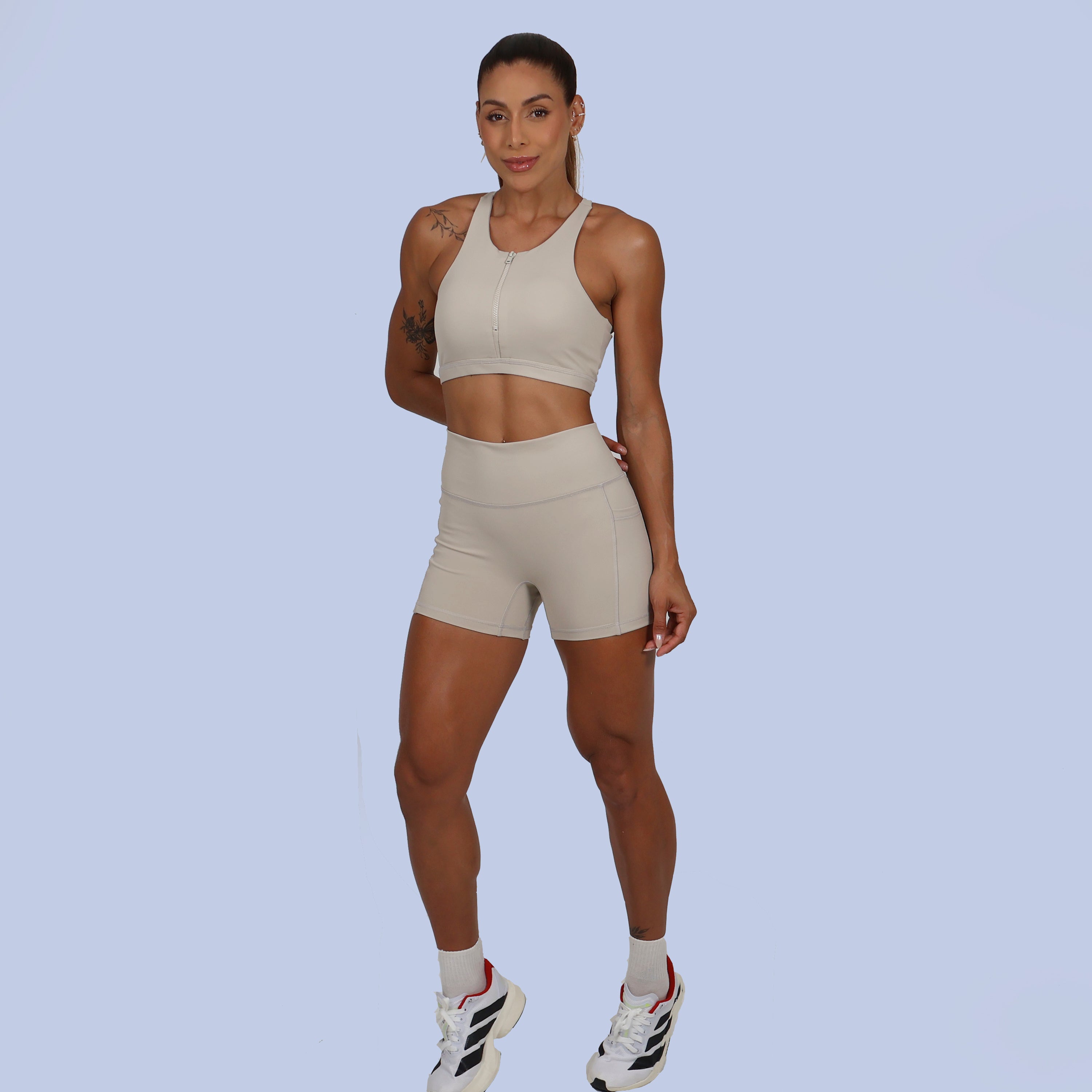 Short sem Costura c/ Bolso Lateral - Panna