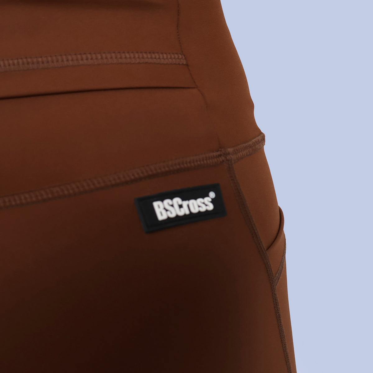 Short sem Costura c/ Bolso Lateral - Coffee