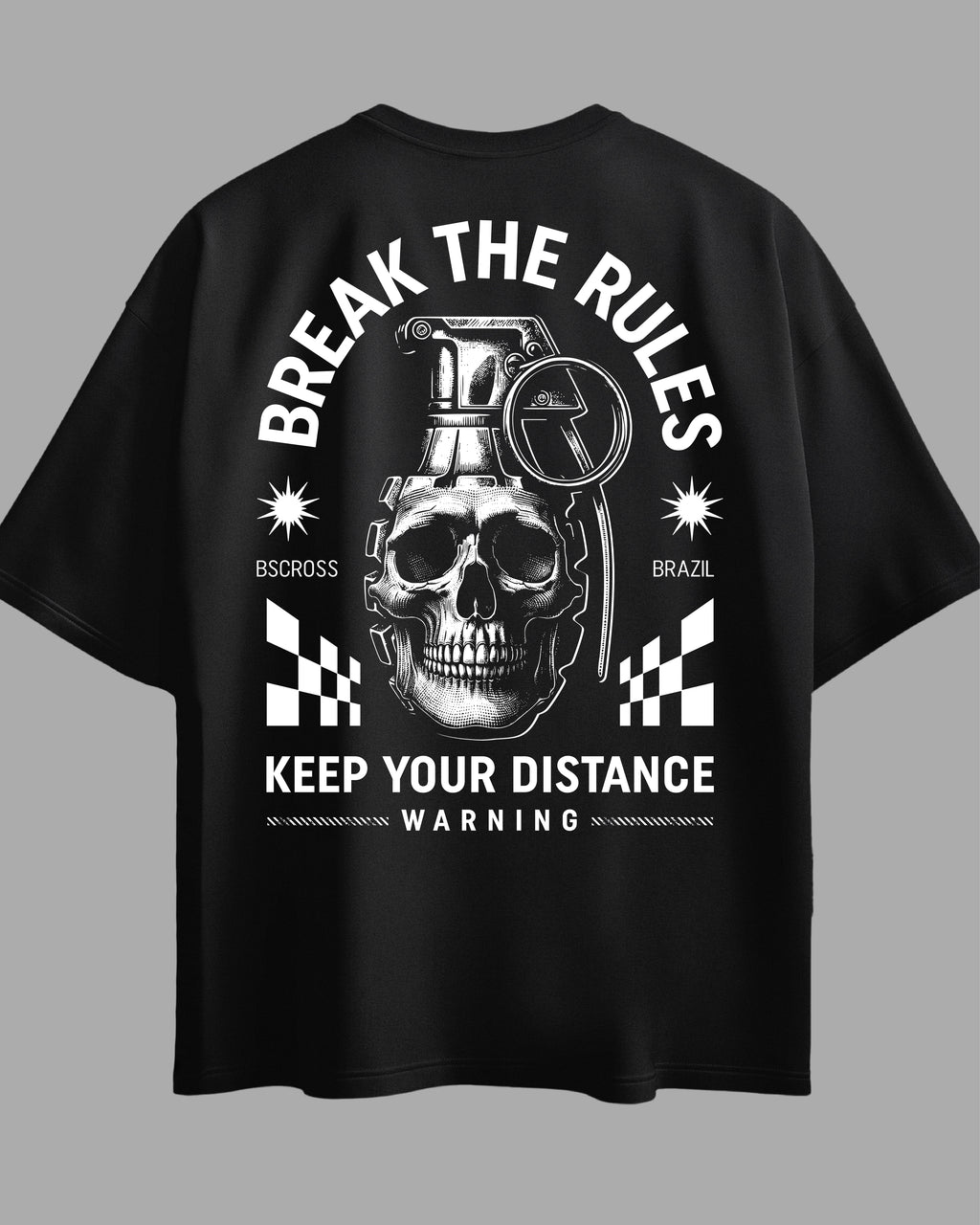 Oversized Exclusive - Grenade Skull Preta