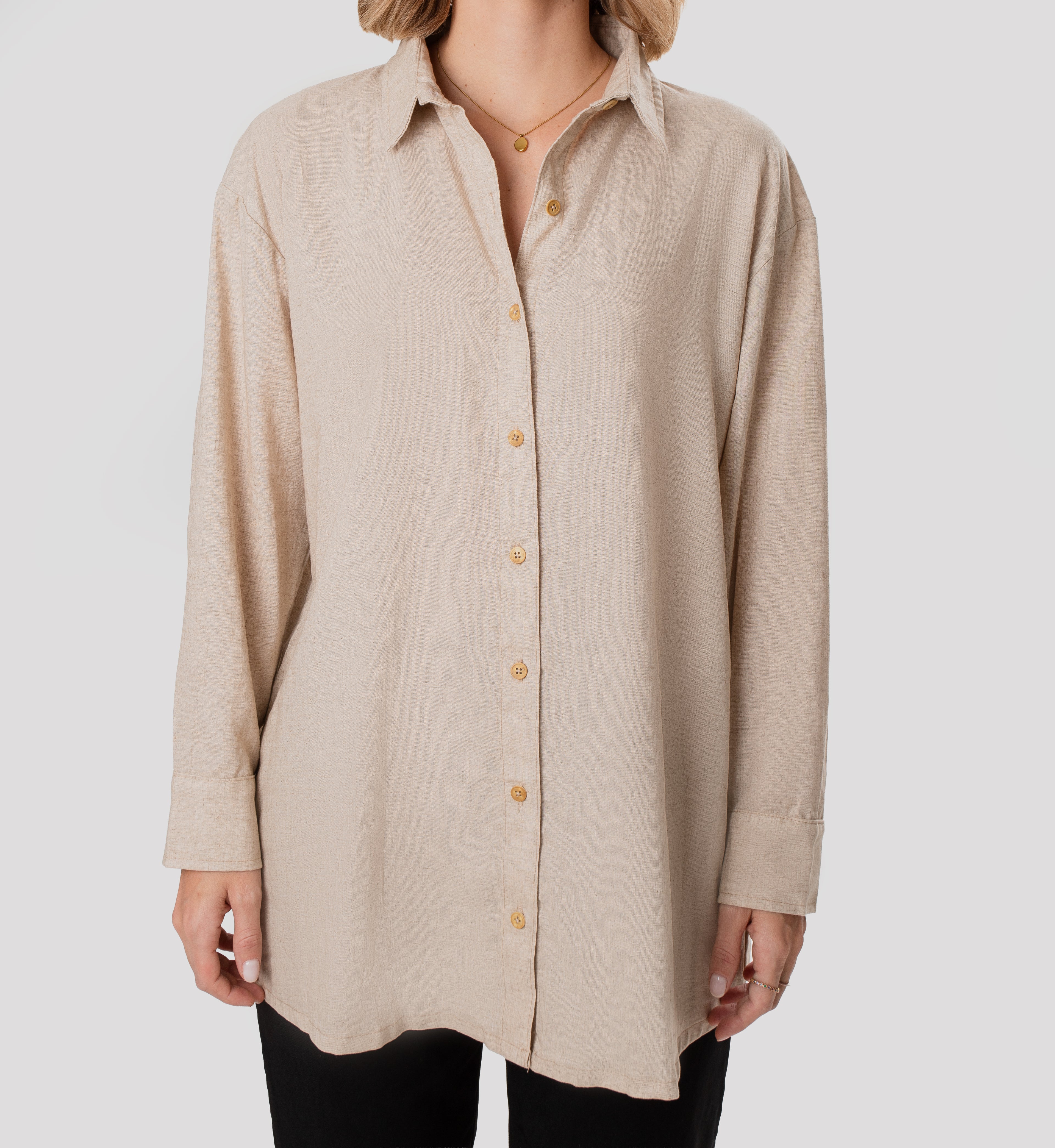 Camisa Miranda Manga Longa - Areia
