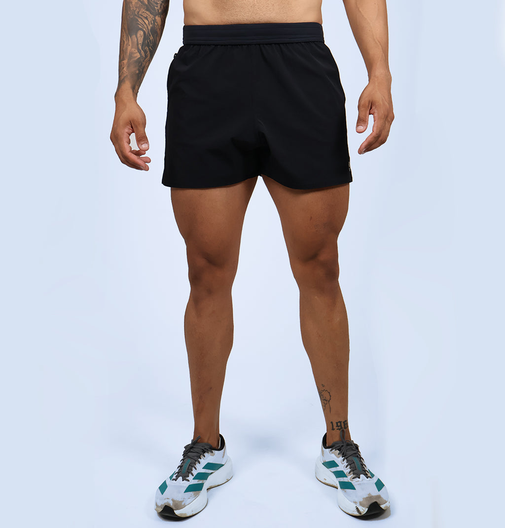Short Curto Masc c/ Bolso e Zíper - Preto
