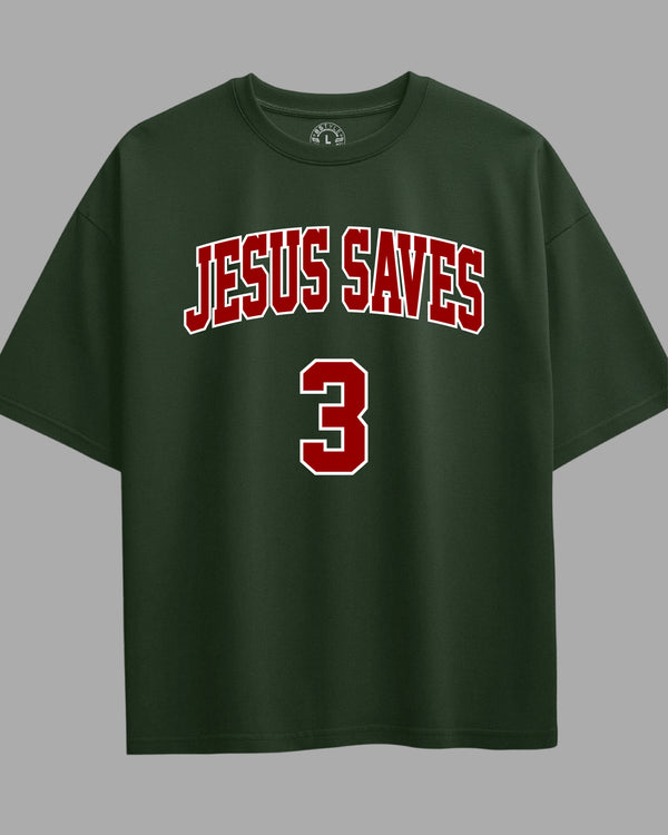 Oversized Exclusive - Jesus Saves 3.0 Verde