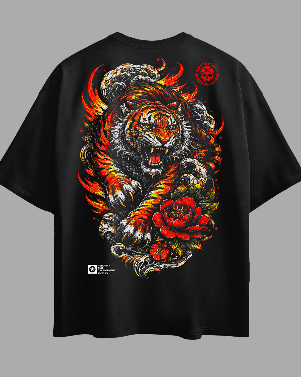 Oversized Exclusive - Tiger Flowers Preta