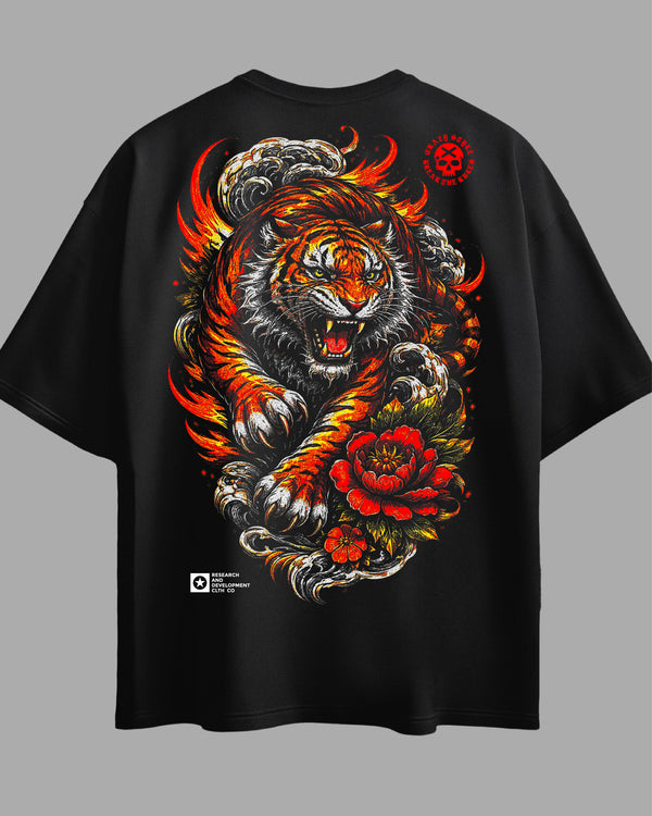 Oversized Exclusive - Tiger Flowers Preta