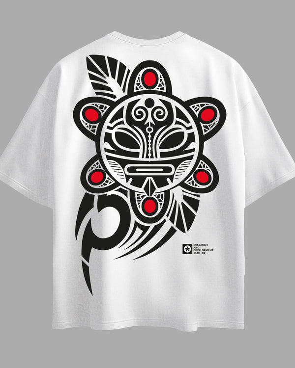 Oversized Exclusive - Maori Mask Branca