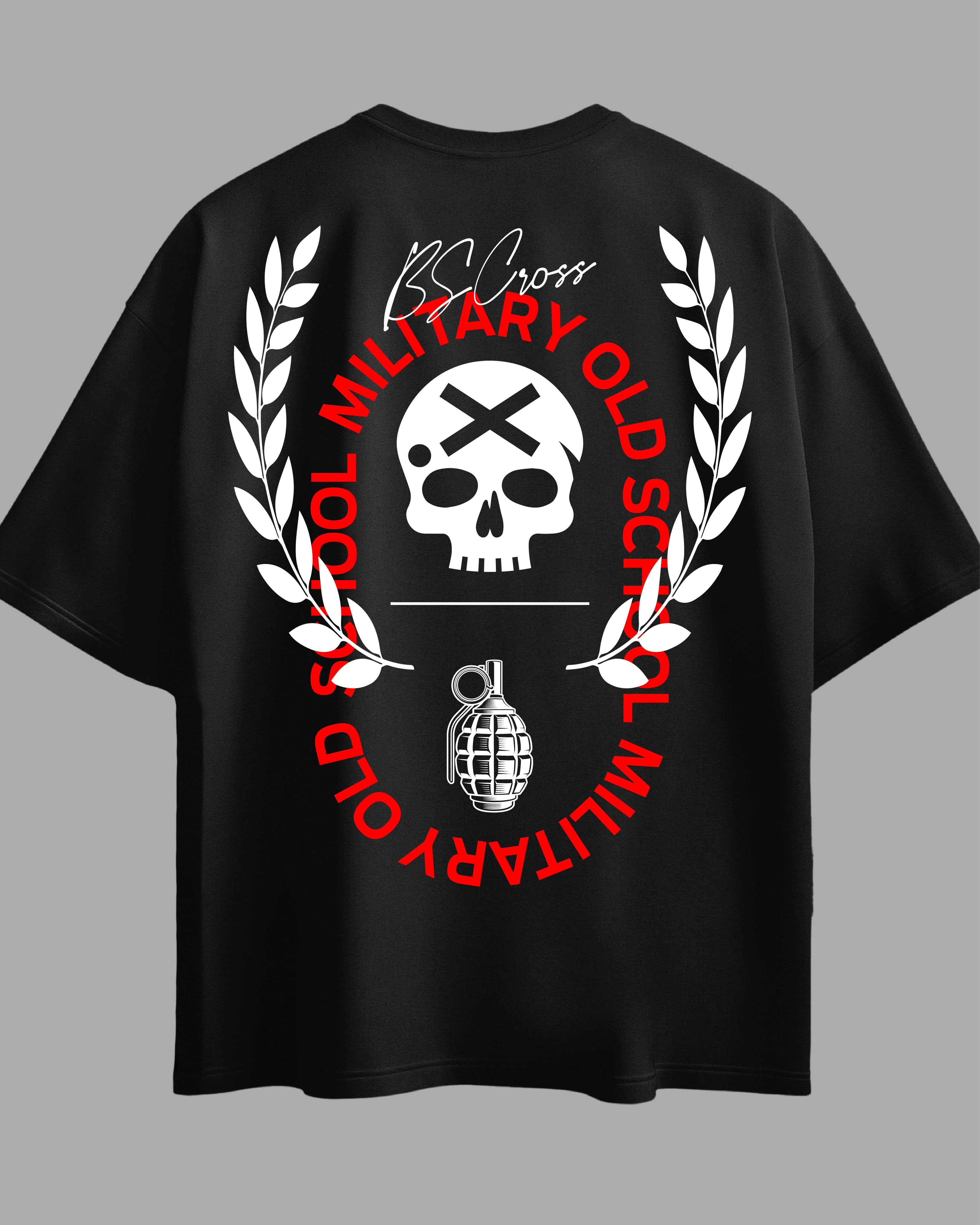 Oversized Exclusive - Military Old School Preta