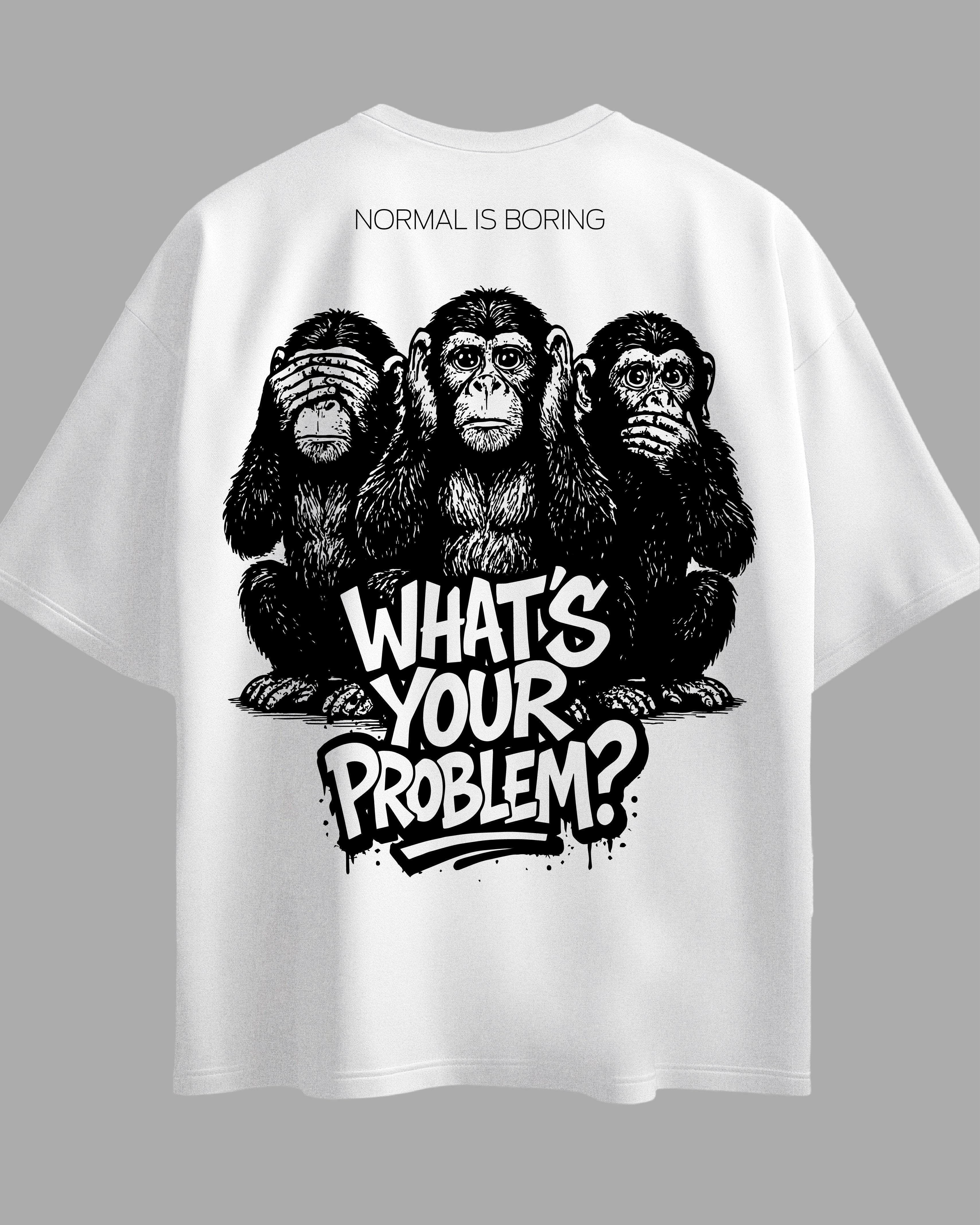 Oversized Exclusive - Normal Is Boring Branca