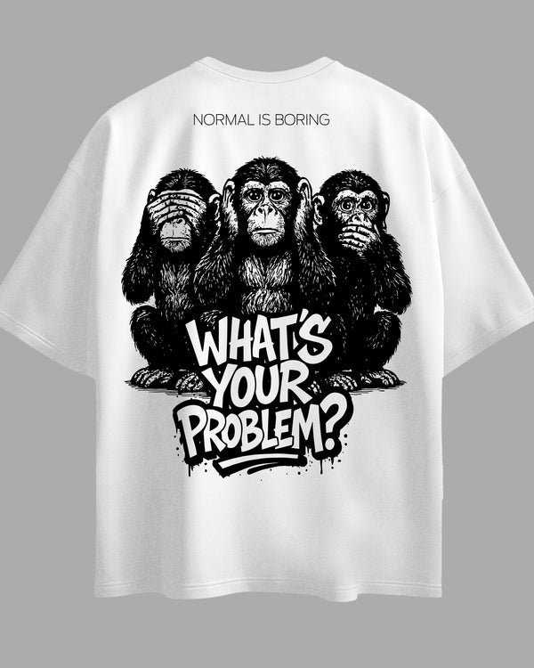 Oversized Exclusive - Normal Is Boring Branca