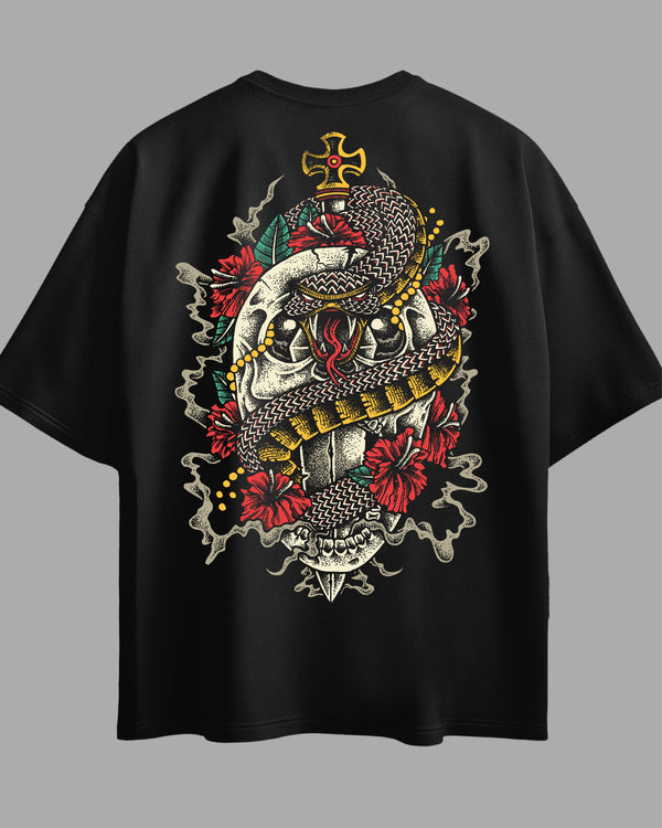Oversized Exclusive - Skull Snake Preta