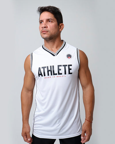 Regata Masc Lateral em Tela - Branco