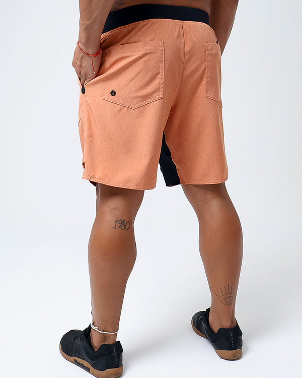 Short Masc c/ Bolso e Zíper - Laranja
