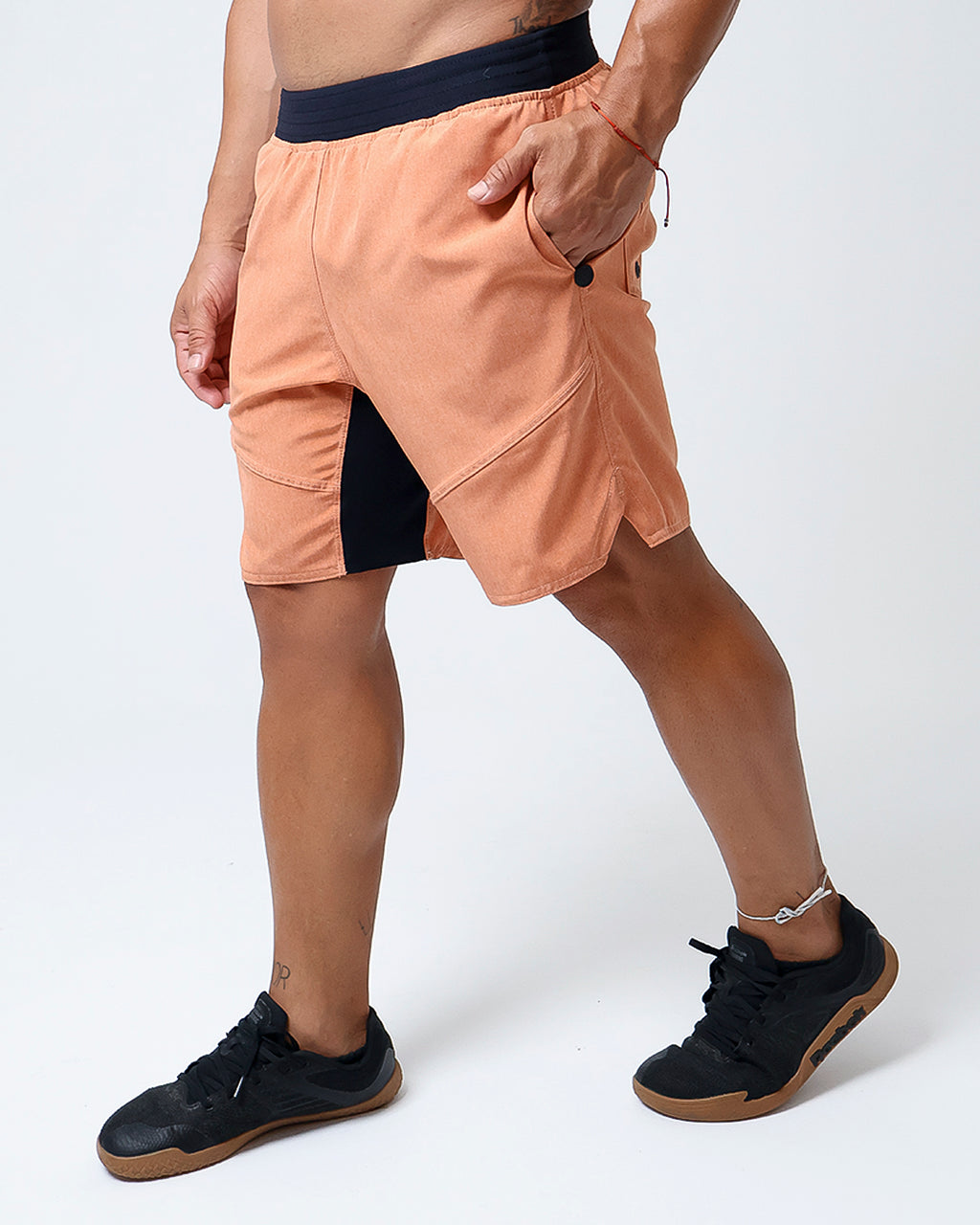 Short Masc c/ Bolso e Zíper - Laranja