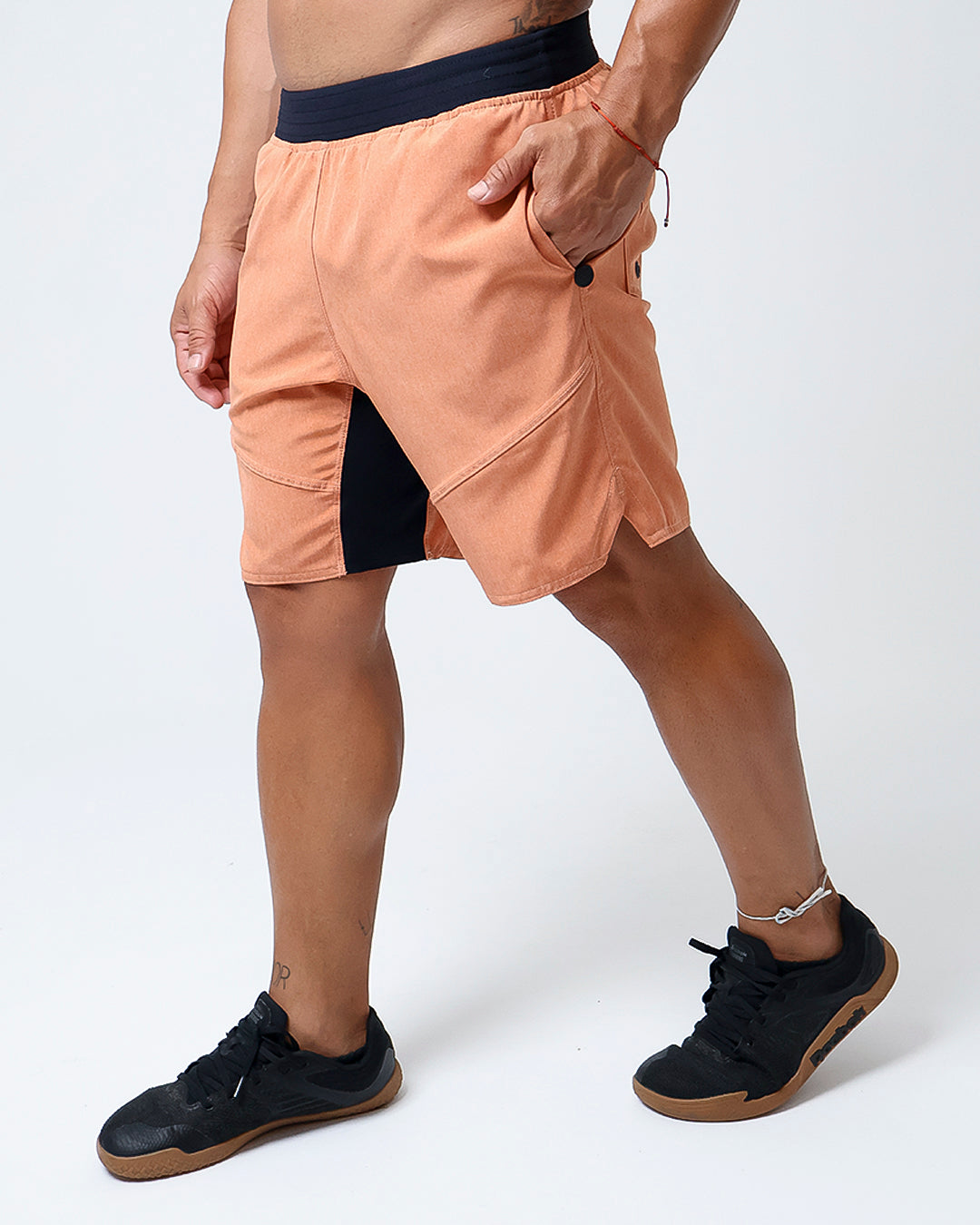 Short Masc c/ Bolso e Zíper - Laranja