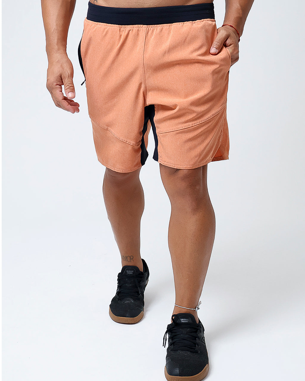 Short Masc c/ Bolso e Zíper - Laranja