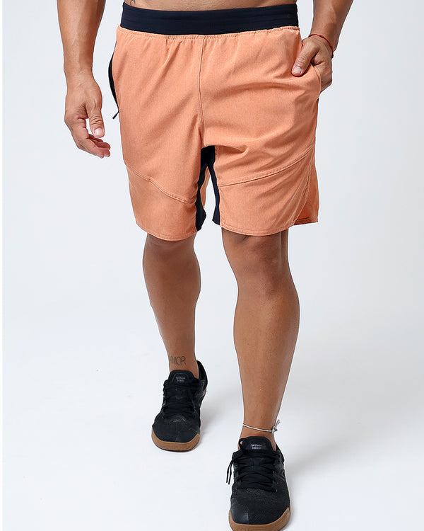 Short Masc c/ Bolso e Zíper - Laranja