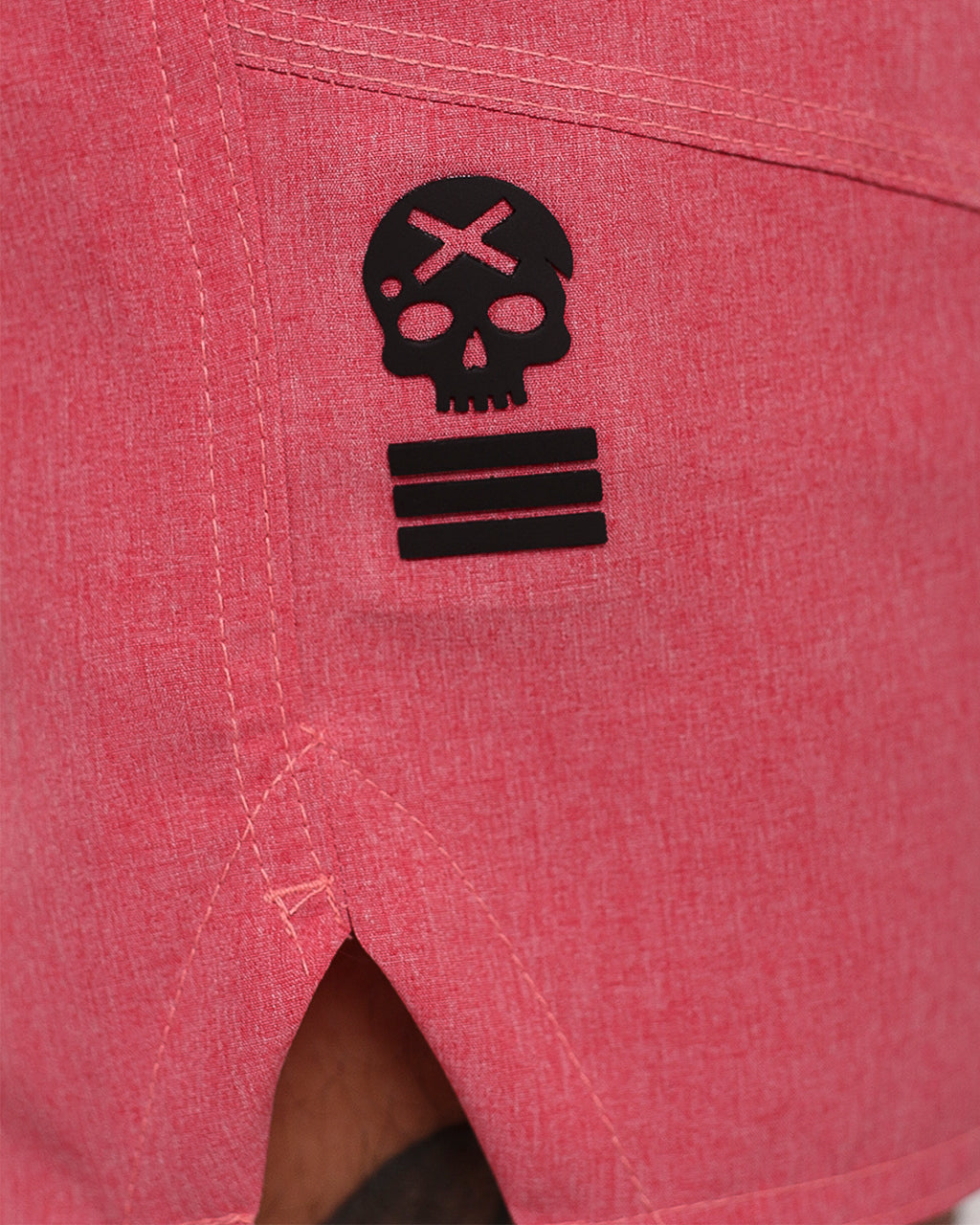 Short curto c/ Bolso e Ziper - Mescla Vermelho