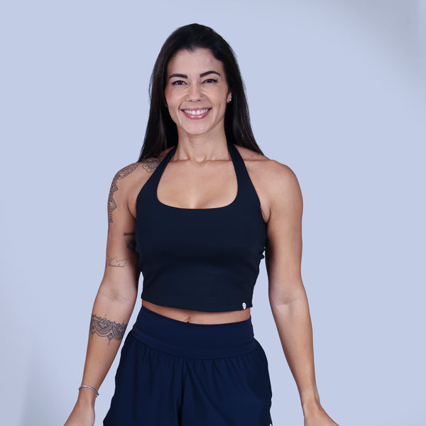 Cropped Frente Única - Preto