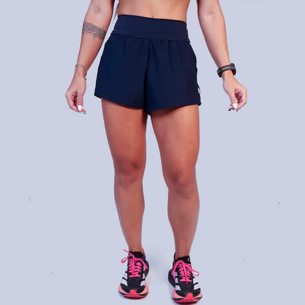 Short Solto c/ Short Interno - Azul Norturno