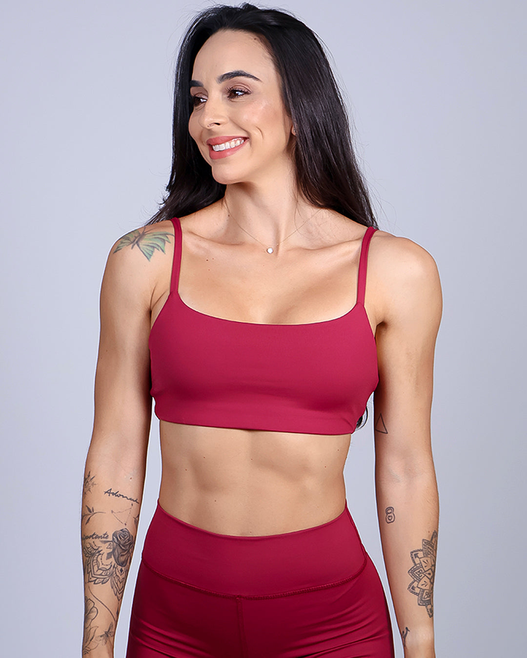 Top c/ Alça Básico - Framboesa