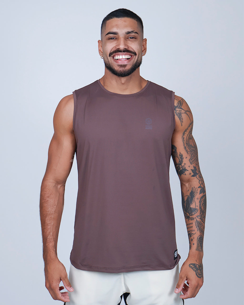 Regata Machão Skull Run - Marron