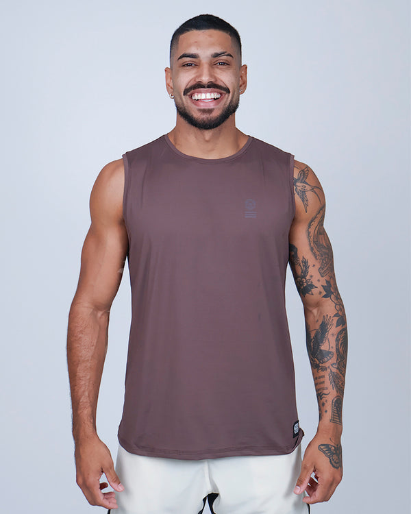 Regata Machão Skull Run - Marron