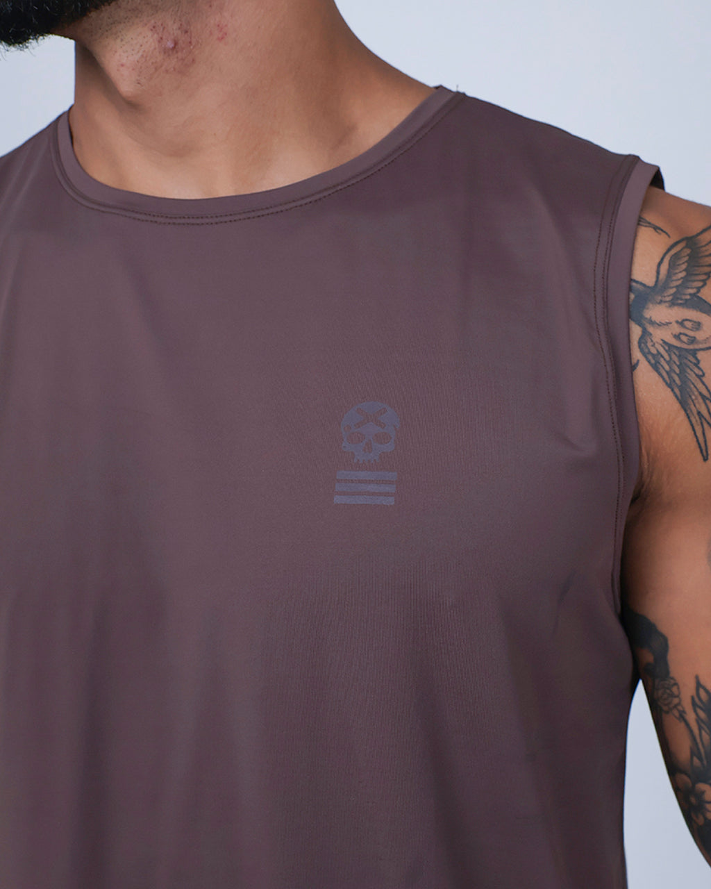 Regata Machão Skull Run - Marron