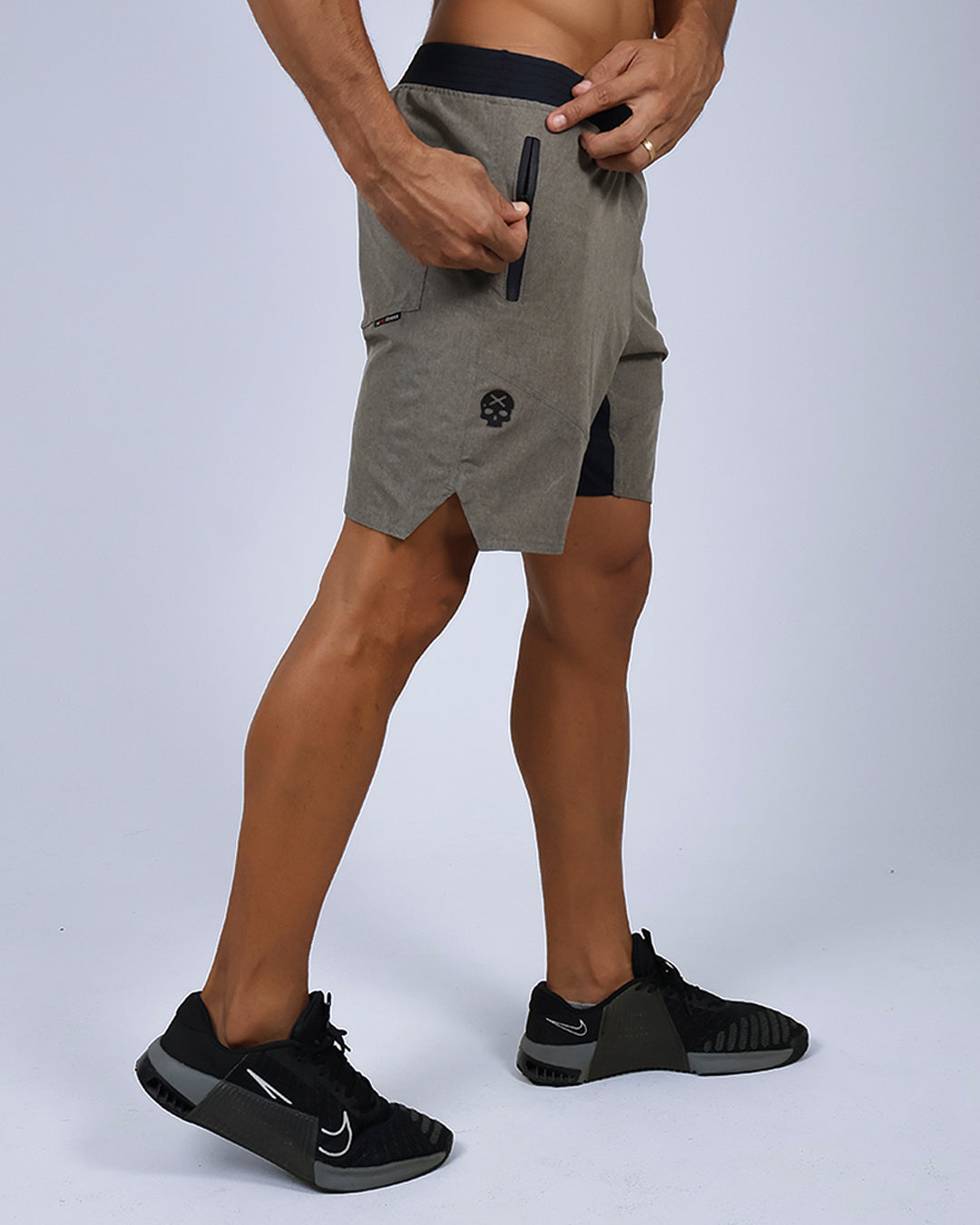 Short Masc c/ Bolso e Zíper - Concreto