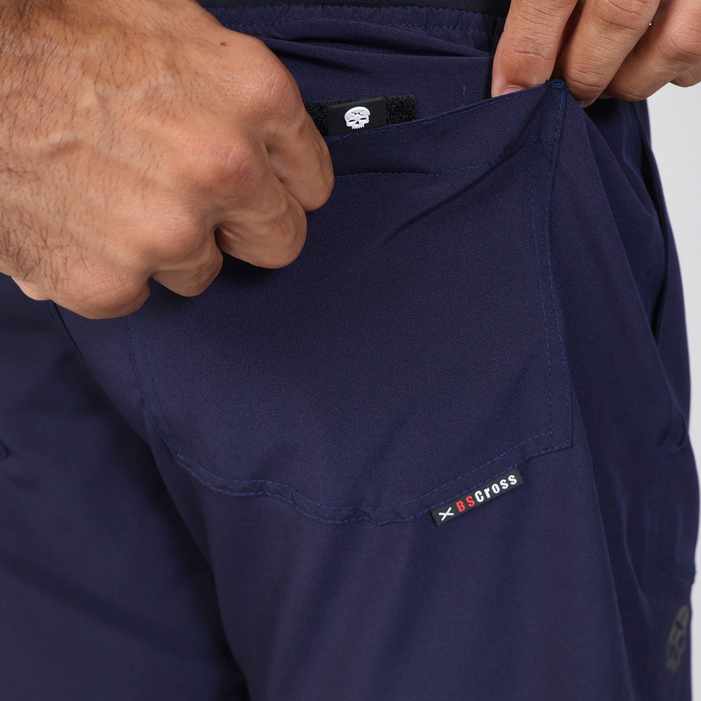 Short c/ Bolso e Recortes - Marinho