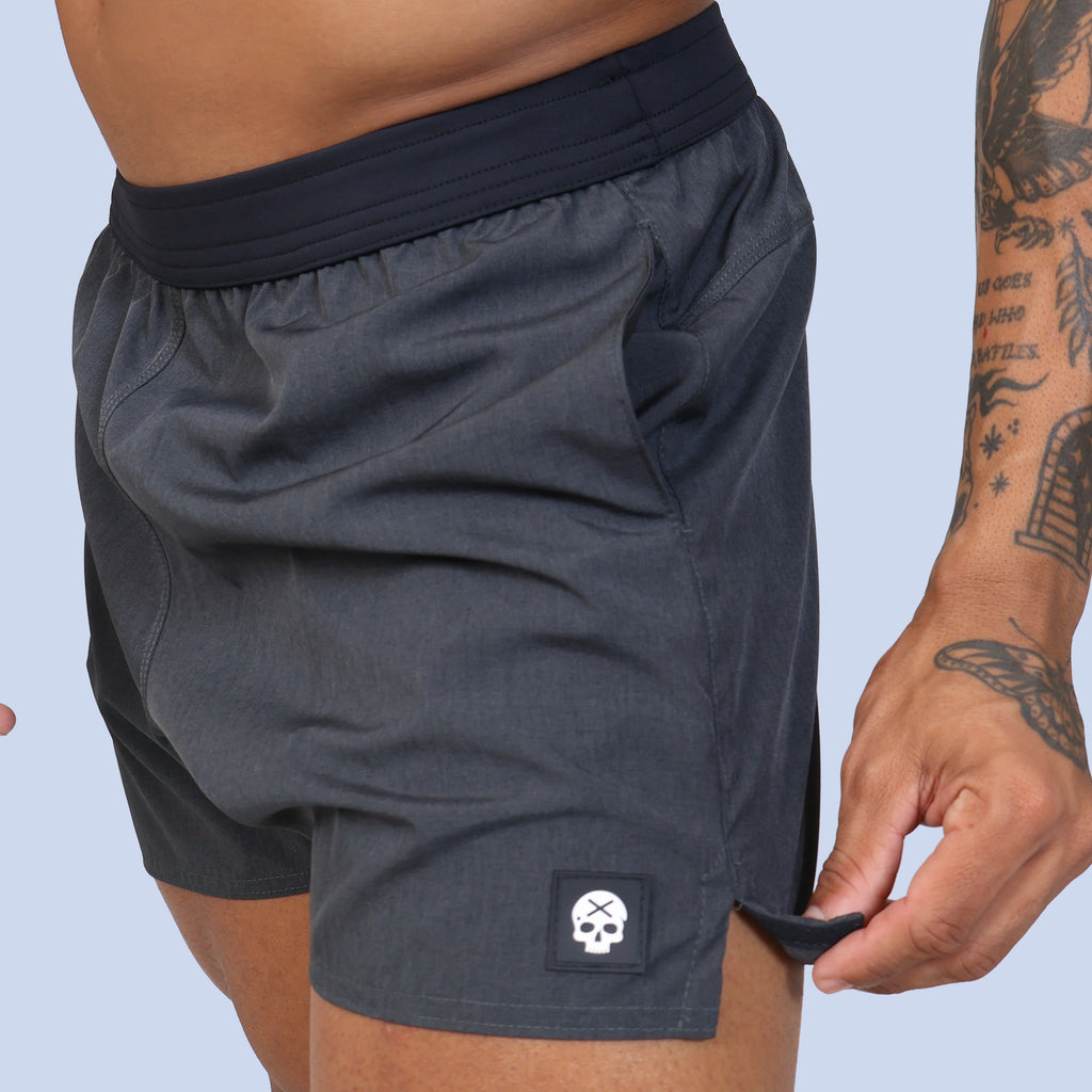 Short Curto c/ Bolso - Chumbo