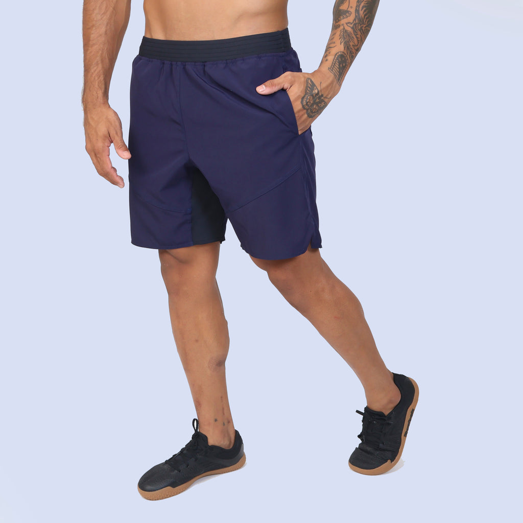 Short c/ Bolso e Recortes - Marinho