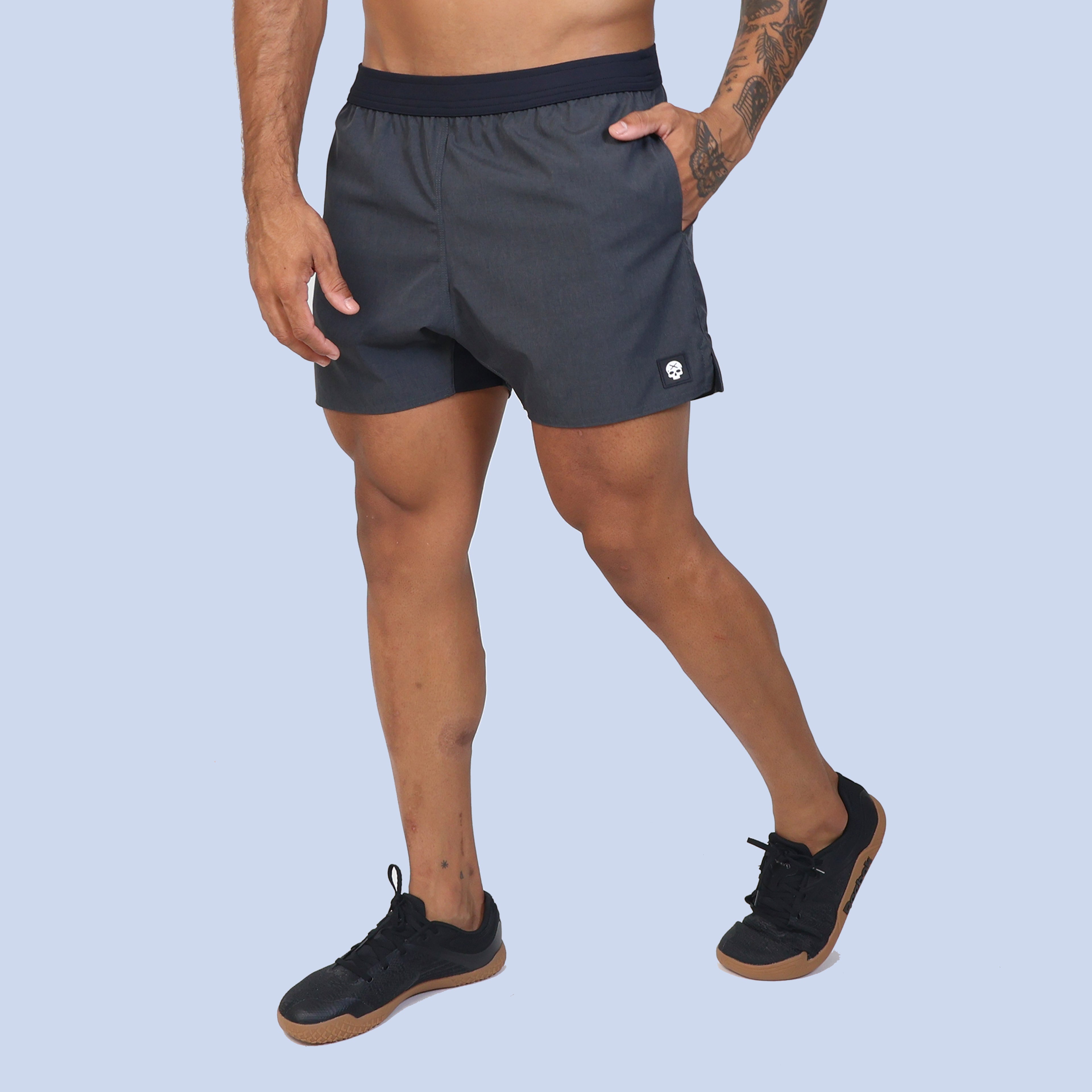 Short Curto c/ Bolso - Chumbo