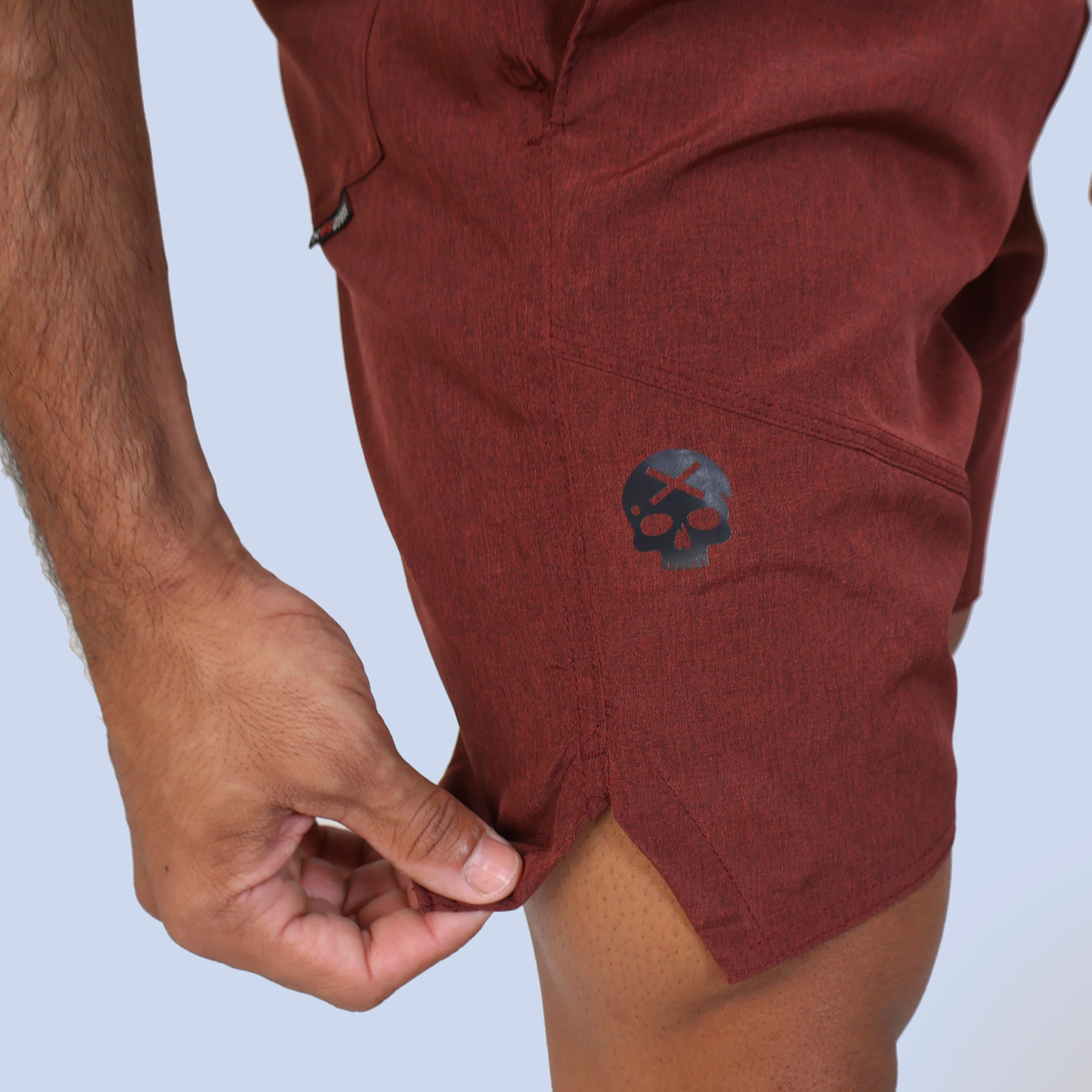 Short c/ Bolso e Recortes - Mescla Vinho