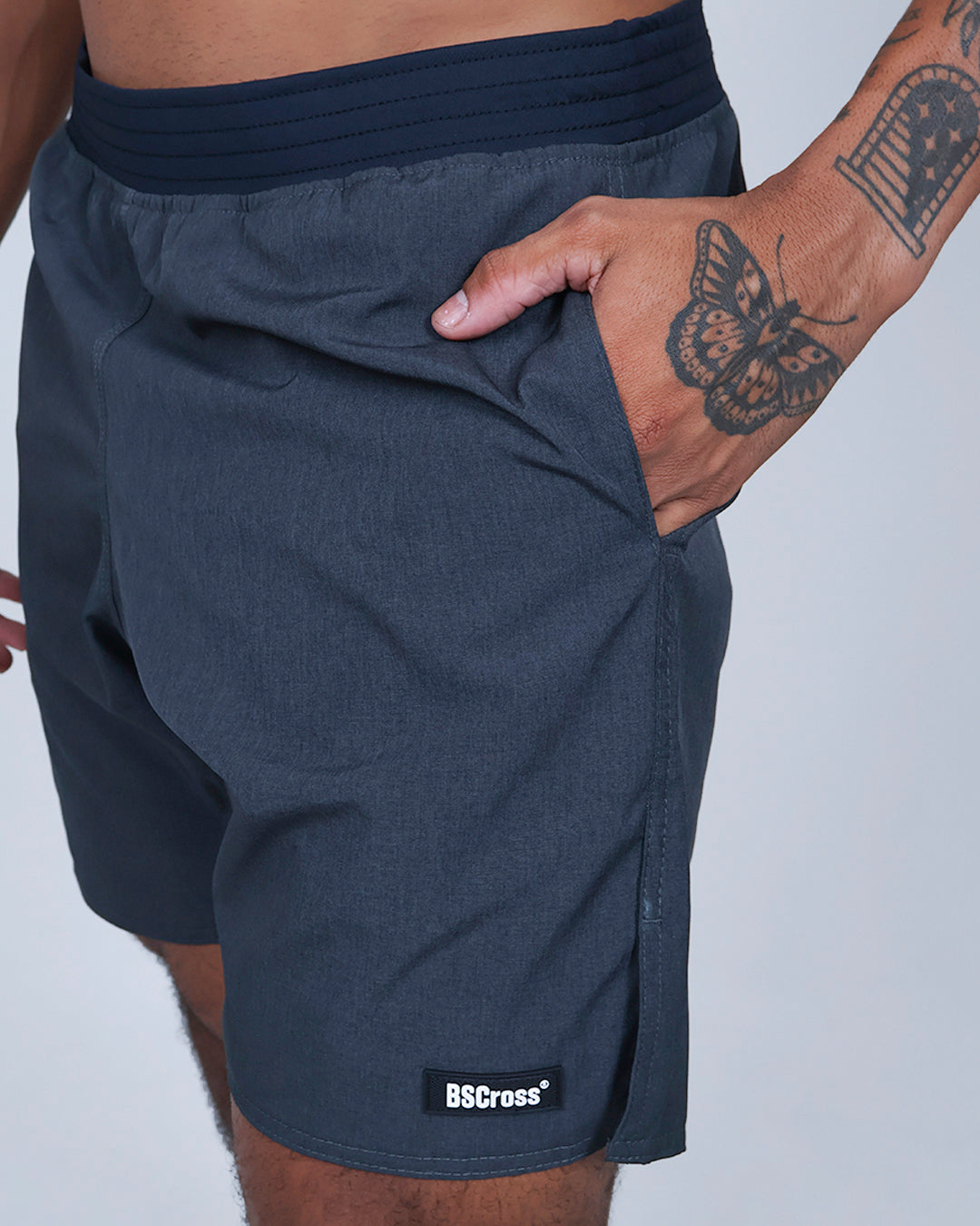 Short Masc Cós Estreito - Chumbo