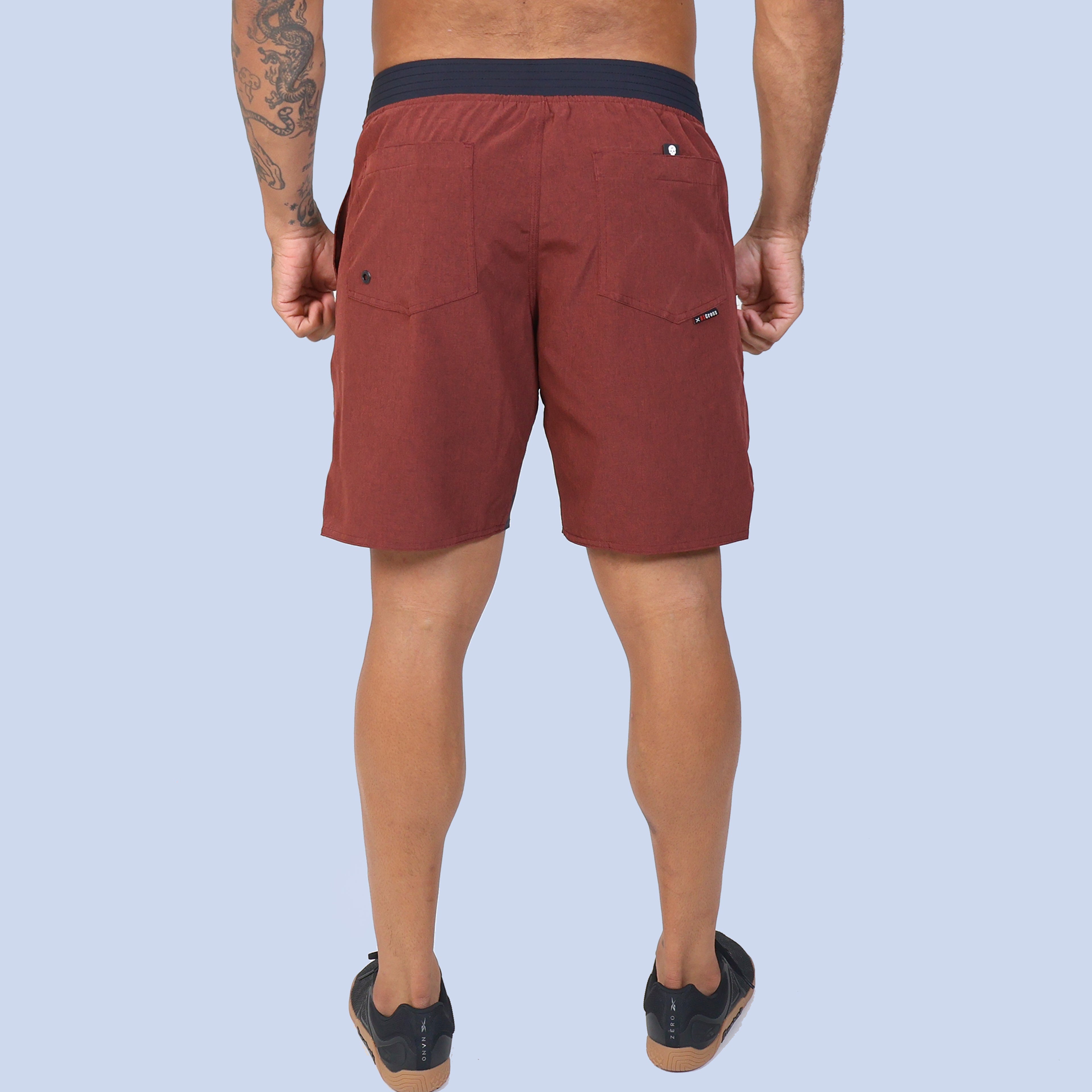 Short c/ Bolso e Recortes - Mescla Vinho