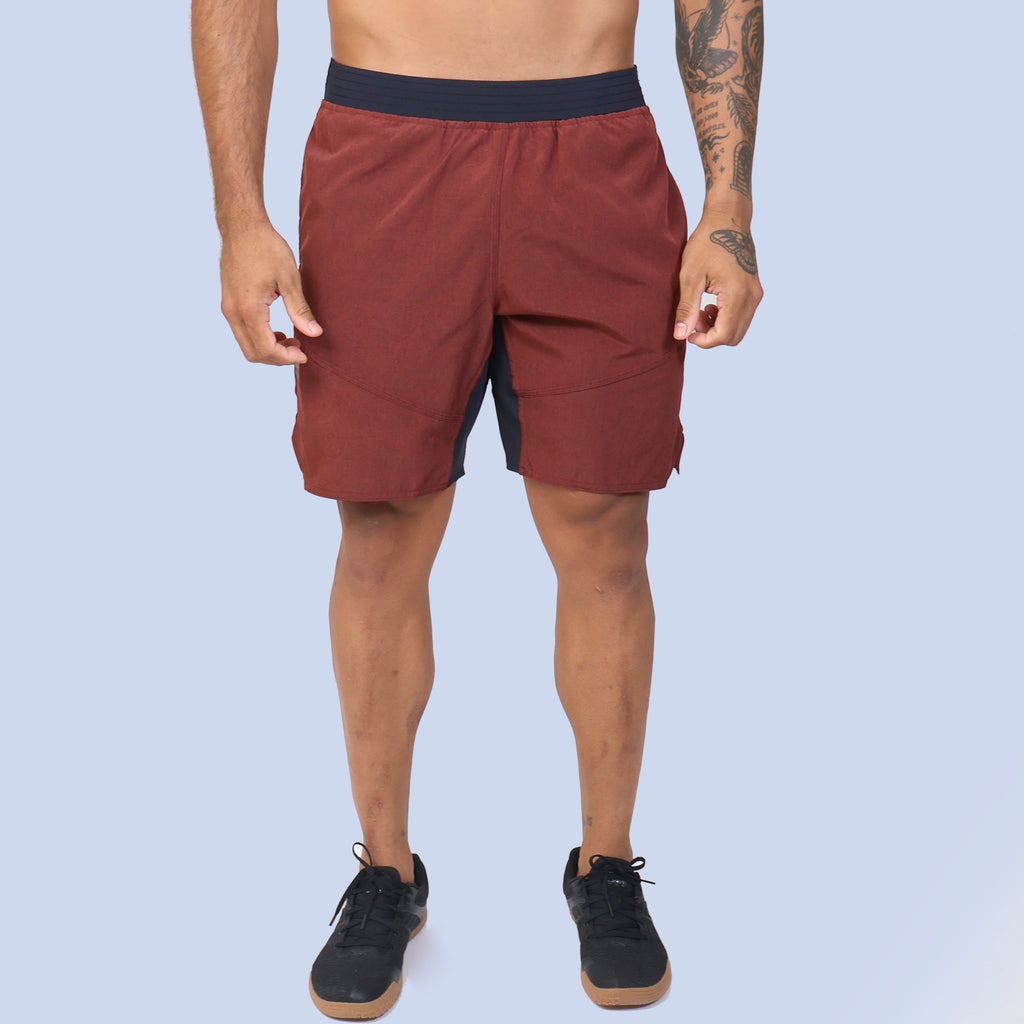 Short c/ Bolso e Recortes - Mescla Vinho