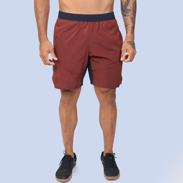 Short c/ Bolso e Recortes - Mescla Vinho