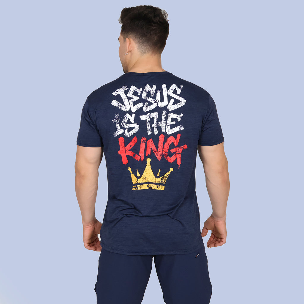 Camiseta Jesus The King - Marinho