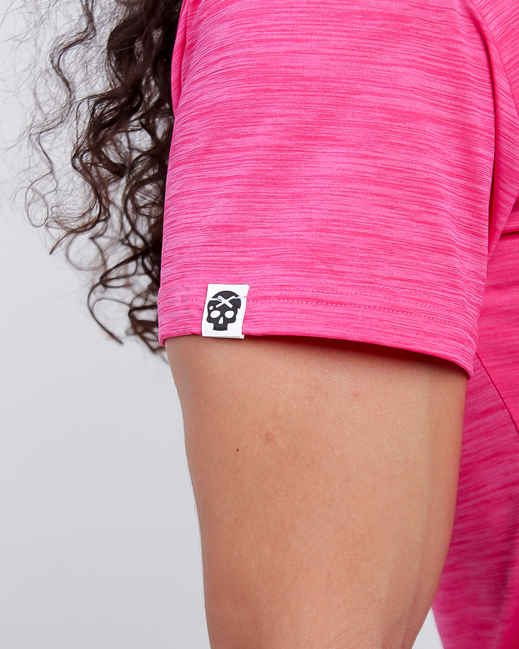 Camiseta Fem Caveira - Rosa