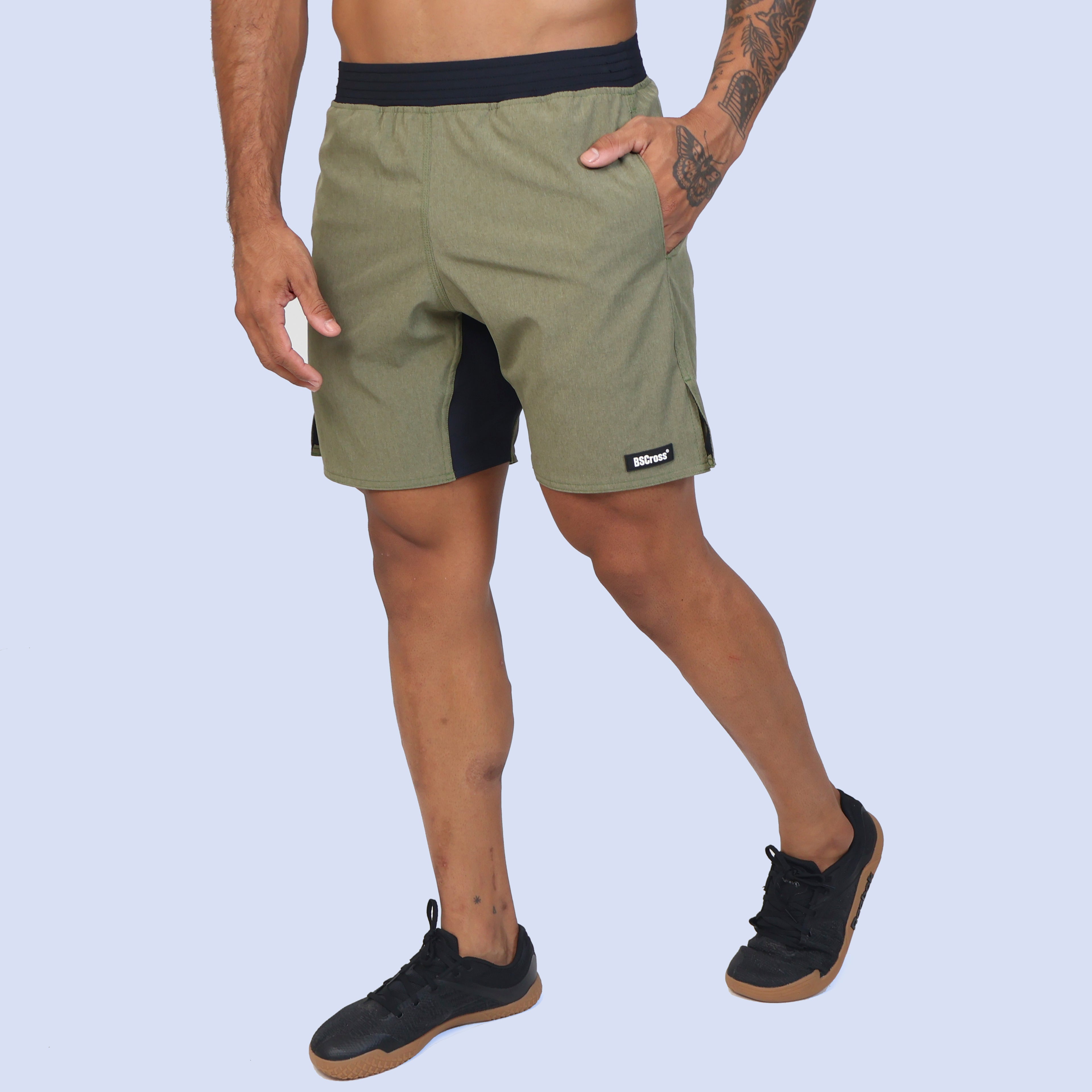 Short Cós Estreito - Olive Mescla