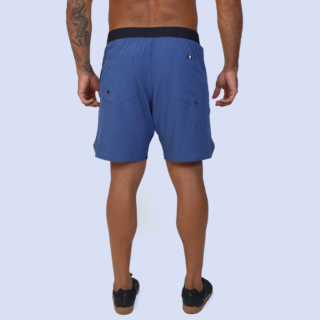 Short c/ Bolso e Zíper - Marinho Mescla