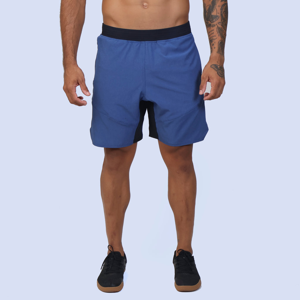 Short c/ Bolso e Zíper - Marinho Mescla