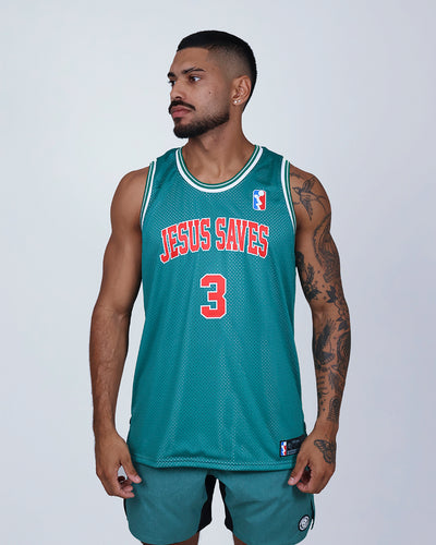 Regata Basquete Jesus Saves - Verde