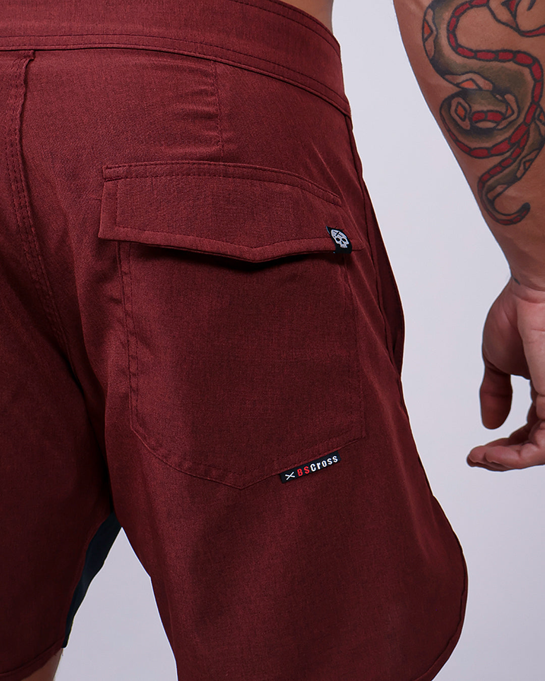 Berm Masc Speed One Color - Mescla Vinho