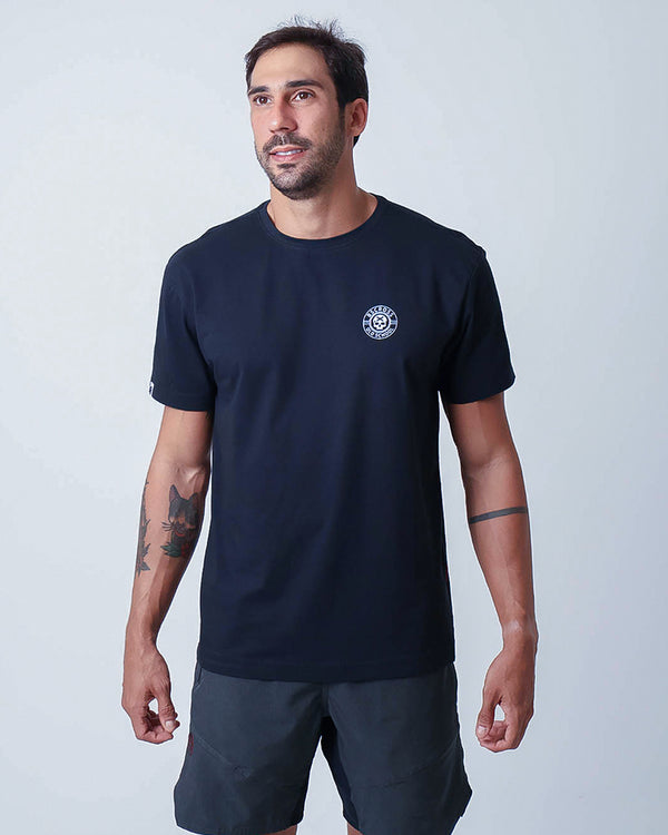 Camiseta 100% Algodão old school / Preto